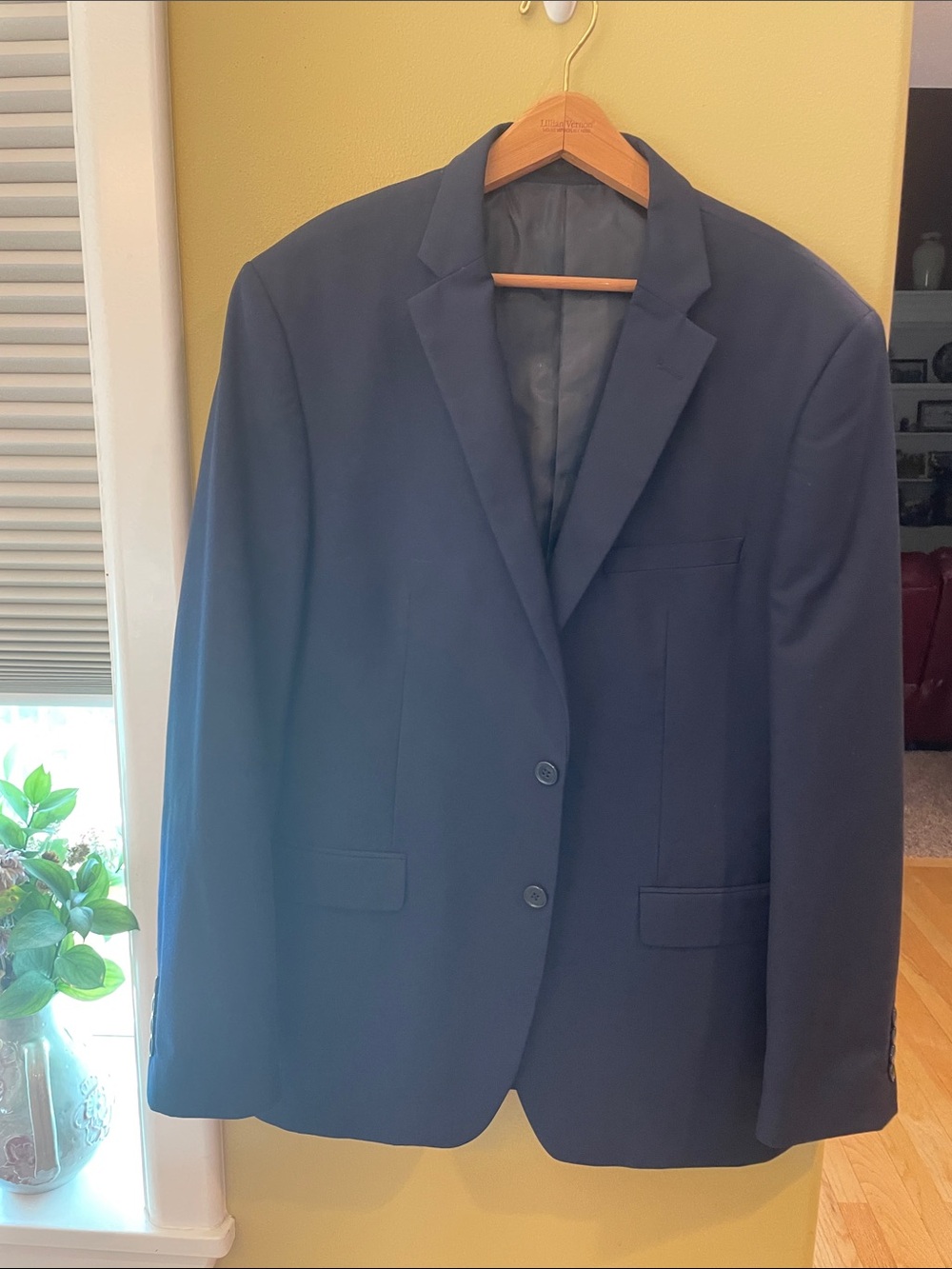 NWOT Carlo Lusso 150 Men's Navy Two-Button Blazer - Classic Tailored Suit
